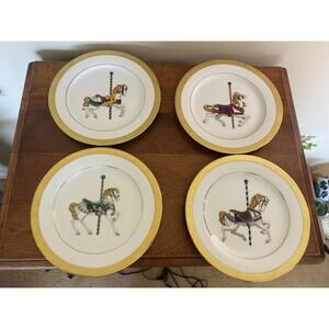 Salad Plates-set of 4 Gold Buffet (Carousel), Royal Gallery